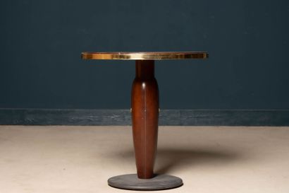 Side table, stained beech base, tabletop...