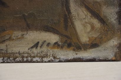 Angel ALONSO (1923–1994) 
Abstract composition.
Oil...