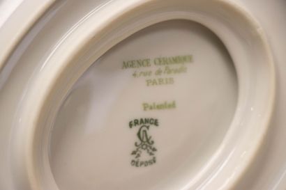 Limoges porcelain dinner service with a floral...