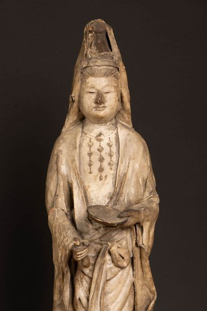 JAPAN 
Statuette of the goddess Kannon, the...