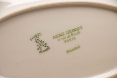 Limoges porcelain dinner service with a floral...