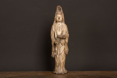 JAPAN 
Statuette of the goddess Kannon, the...