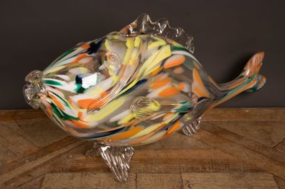 MURANO, 1960s: 
Large blown-glass fish with...
