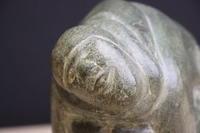 The Struggle
Inuit stone sculpture, 
marked...