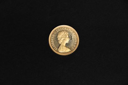1980 Half Sovereign Gold Coin.
22-karat gold,...