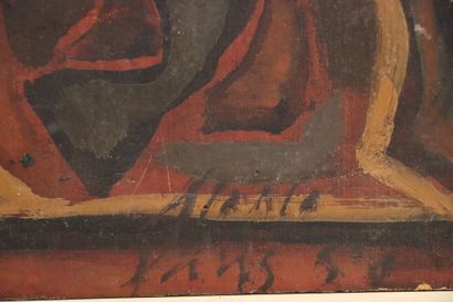 Angel ALONSO (1923–1994) 
Abstract Scene.
Oil...