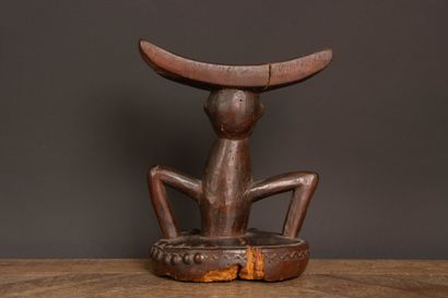 DEMOCRATIC REPUBLIC OF CONGO - Luba Culture.
Carved...