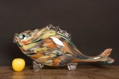 MURANO, 1960s: 
Large blown-glass fish with...