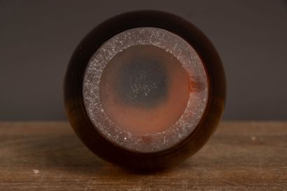 GALLÉ.
Multi-layered glass vase, acid-etched,...