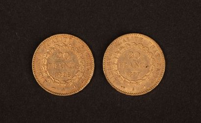 Two 20-Franc gold coins, French Republic
12.92...