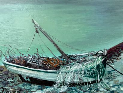 Maurice BRUNET (1911–1997)
Étretat 
oil on...