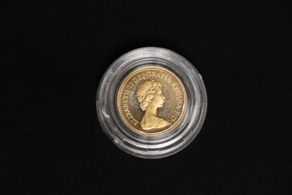 1980 Half Sovereign Gold Coin.
22-karat gold,...