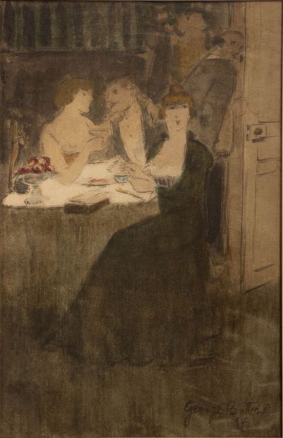 George BOTTINI (1874–1907)
Cabaret Scene
Watercolor...
