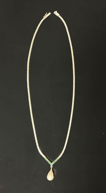 Necklace in 750°/00 white gold with small...