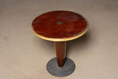 Side table, stained beech base, tabletop...