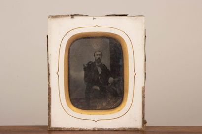 Set of portraits from the Napoleon III era,...