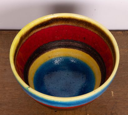 Guido GAMBONE (1909-1969) 
Ceramic bowl richly...
