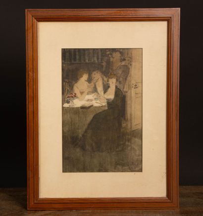 George BOTTINI (1874–1907)
Cabaret Scene
Watercolor...