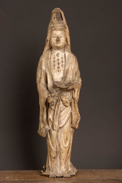 JAPAN 
Statuette of the goddess Kannon, the...