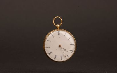 Gold pocket watch with a gold-plated metal...