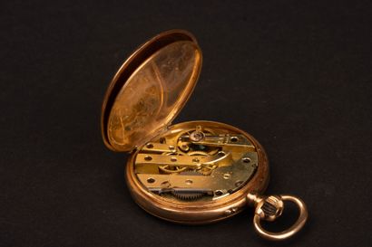 Gold pocket watch, gold dust cover, missing...