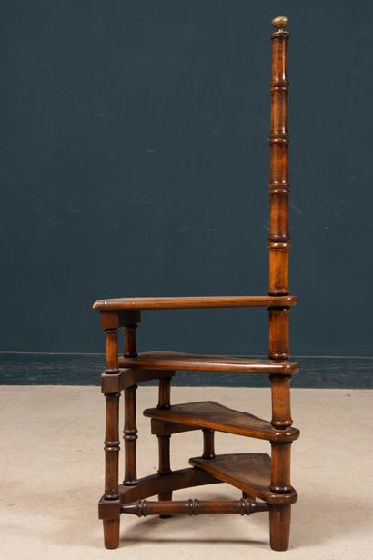 Library staircase. 
Height: 113 cm
Stain...