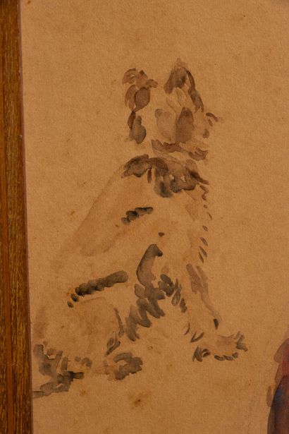 SEM (1863–1934) 
Study of the Briard bitch...