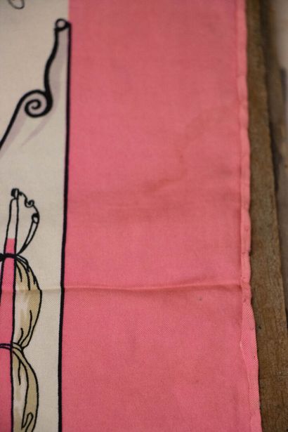 HERMES Paris, 
Rare silk square scarf, 