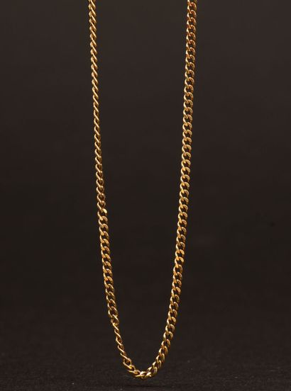 Flat curb-link gold chain.
750°/00 gold
L:...