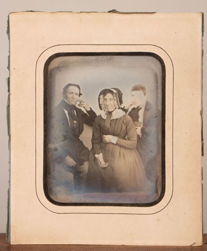 Set of portraits from the Napoleon III era,...