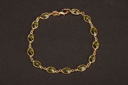 Gold and Peridot Bracelet
750°/00 Gold
L:...