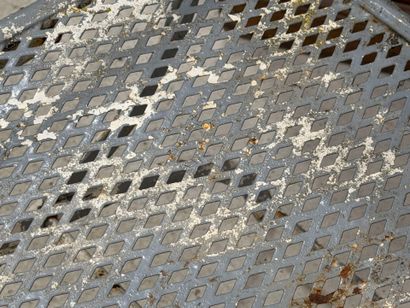 Folding garden chair made of woven iron and...