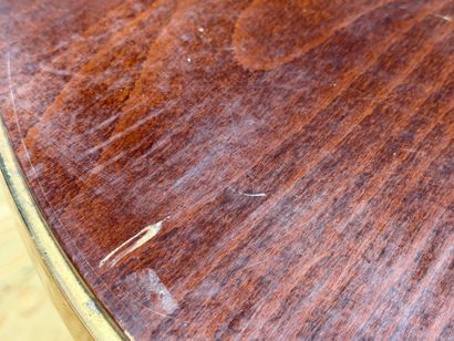 Side table, stained beech base, tabletop...