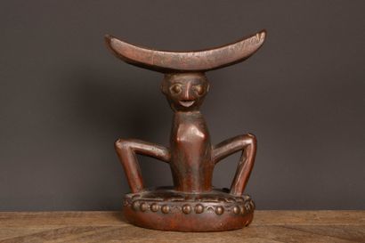 DEMOCRATIC REPUBLIC OF CONGO - Luba Culture.
Carved...