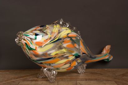 MURANO, 1960s: 
Large blown-glass fish with...
