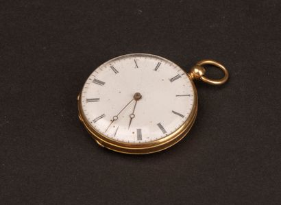 Gold pocket watch with a gold-plated metal...