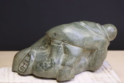The Struggle
Inuit stone sculpture, 
marked...