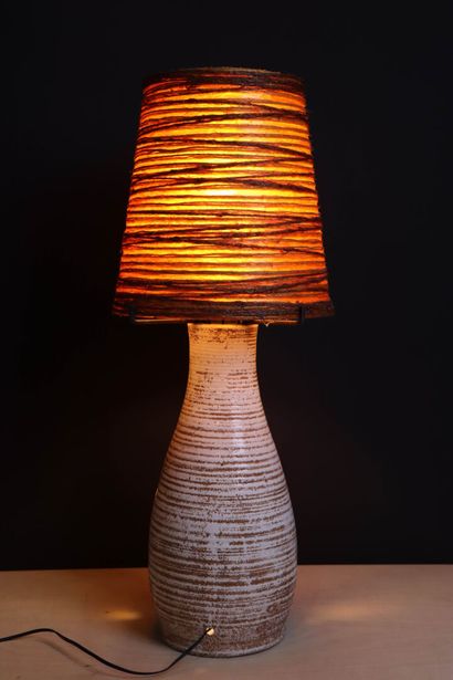 ACCOLAY 
Ceramic and resin lamp, 1960s. 
H:...
