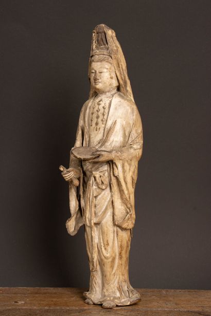 JAPAN 
Statuette of the goddess Kannon, the...