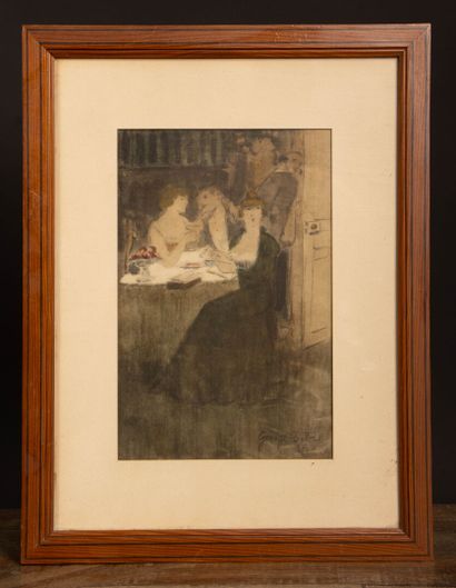 George BOTTINI (1874–1907)
Cabaret Scene
Watercolor...