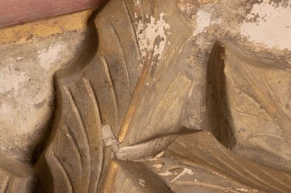 Pair of wall sconces made of patinated plaster
Late...