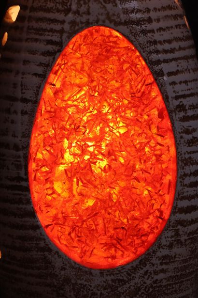 ACCOLAY 
Ceramic and resin lamp, 1960s. 
H:...