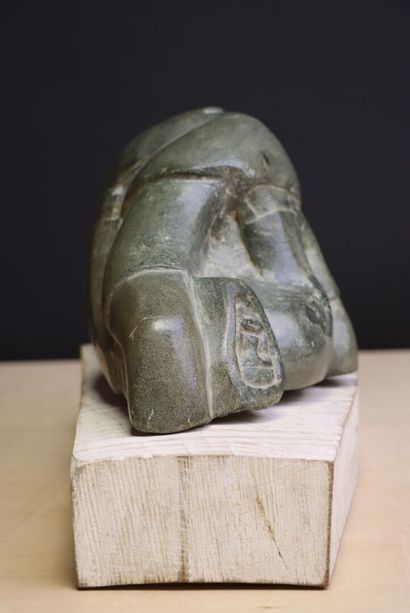The Struggle
Inuit stone sculpture, 
marked...