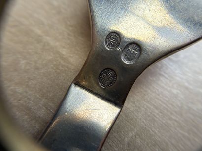 Cinq couverts en argent du Danemark. 
836°/00
L....