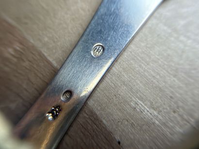Cinq couverts en argent du Danemark. 
836°/00
L....
