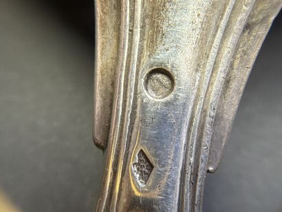 Deux louches en argent poinçon veillard....