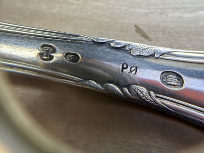 Cinq couverts en argent du Danemark. 
836°/00
L....