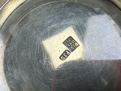 Lot d'argent russe comprenant louche, tasses,...