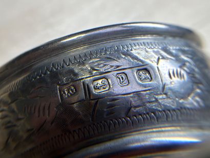 Lot de couverts et rond de serviette en argent...