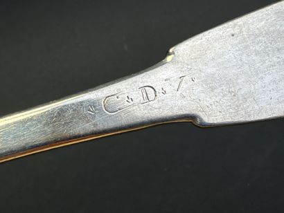 Louche en argent poinçon 1er Coq. 
Argent...